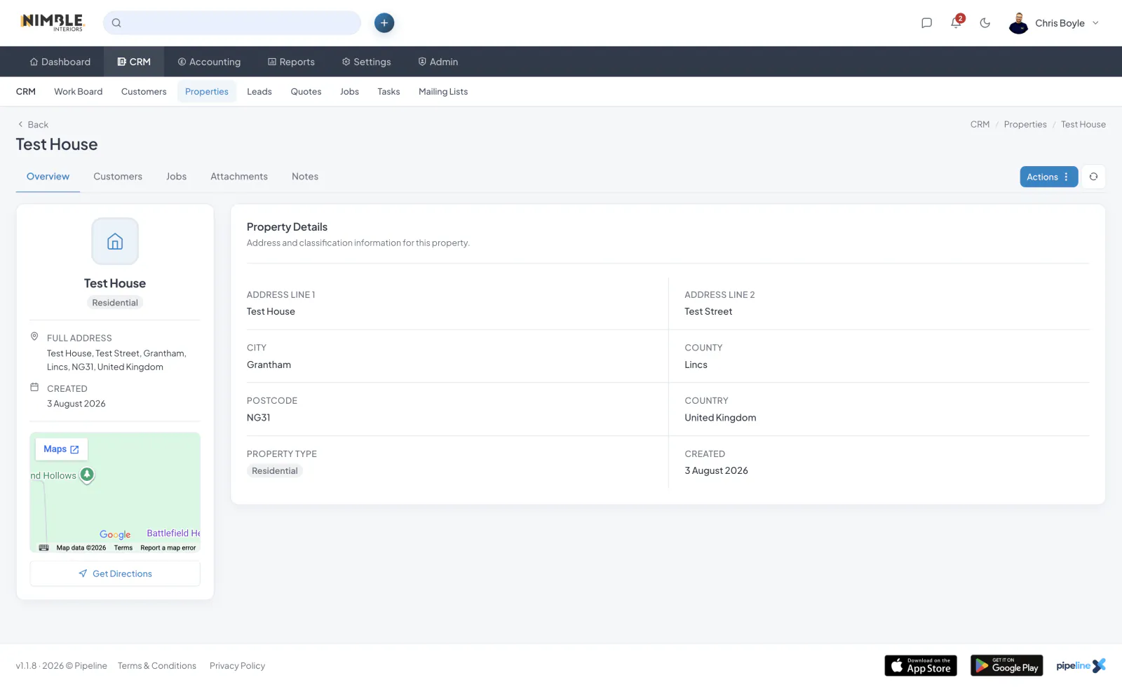 Working with Properties screenshot